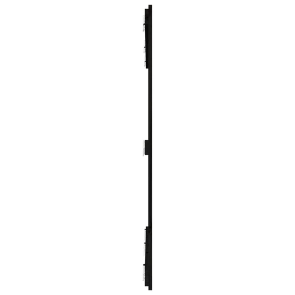 Schwarzes Wand-Kopfteil 160cm Massivholz