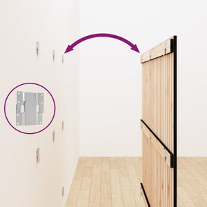 Schwarzes Wand-Kopfteil 160cm Massivholz