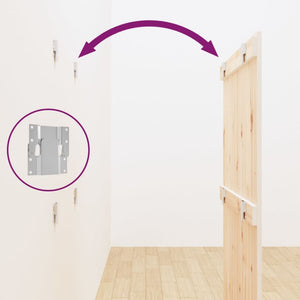 Weißes Wand-Kopfteil 82,5 cm Kiefer Massivholz