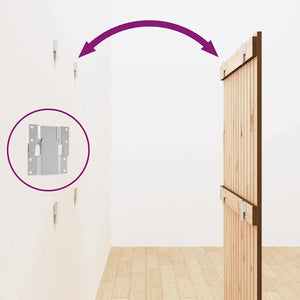 Wand Kopfteil Honigbraun Kiefer Massivholz 82,5cm