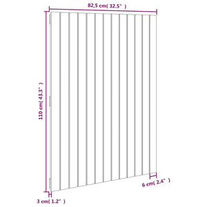 Wand Kopfteil Honigbraun Kiefer Massivholz 82,5cm