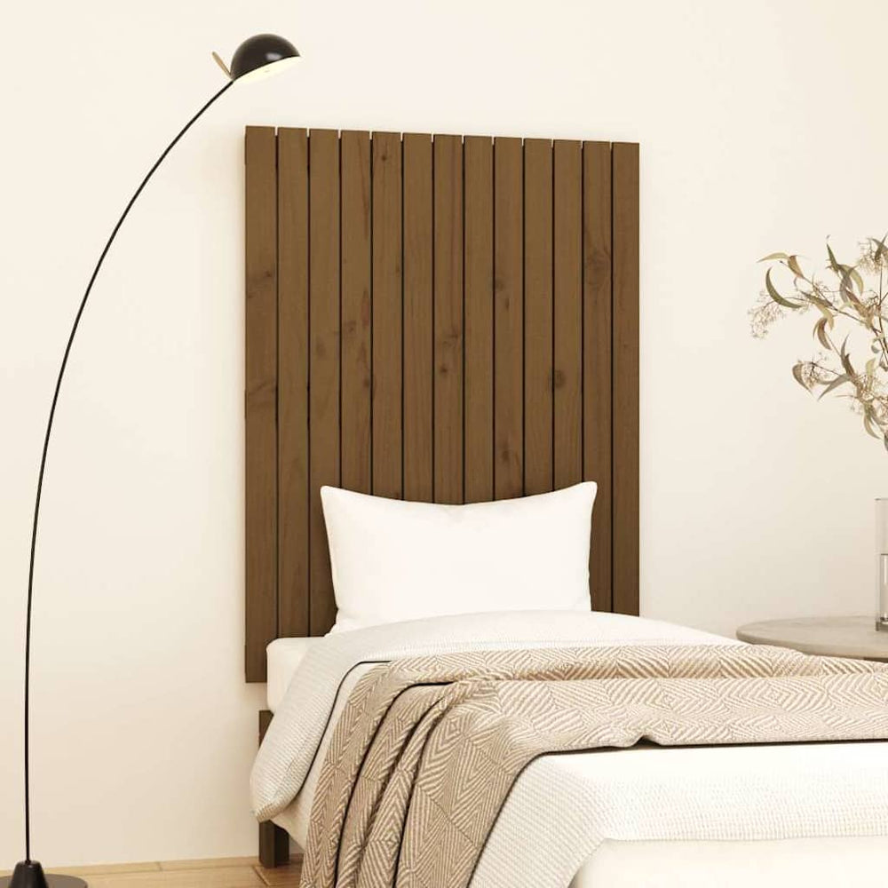 vidaXL Wall Headboard Honey Brown 82.5x3x110 cm Solid Pine Wood
