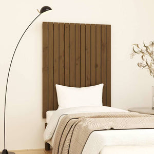 Wand Kopfteil Honigbraun Kiefer Massivholz 82,5cm