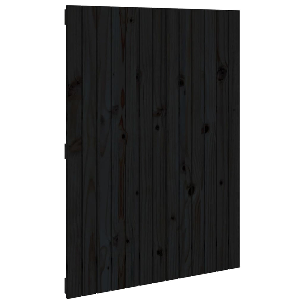 vidaXL Wall Headboard Black 82.5x3x110 cm Solid Pine Wood