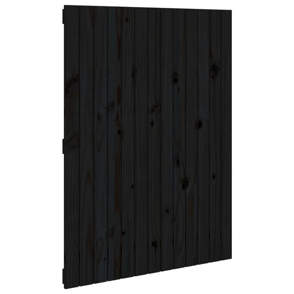 vidaXL Tête de lit murale Noir 82,5x3x110 cm Bois de pin massif