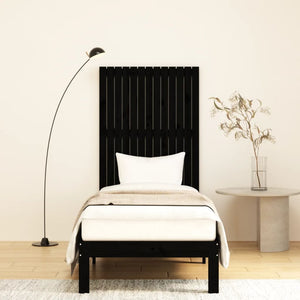 vidaXL Tête de lit murale Noir 82,5x3x110 cm Bois de pin massif