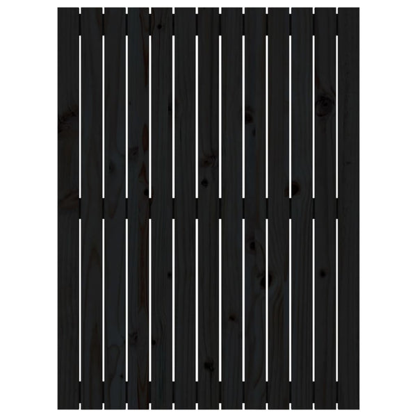 vidaXL Tête de lit murale Noir 82,5x3x110 cm Bois de pin massif