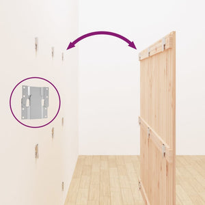 Wand Kopfteil 166cm Kiefer Massivholz