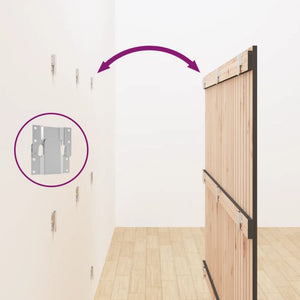 Graues Wand-Kopfteil 166 cm Kiefer Massivholz