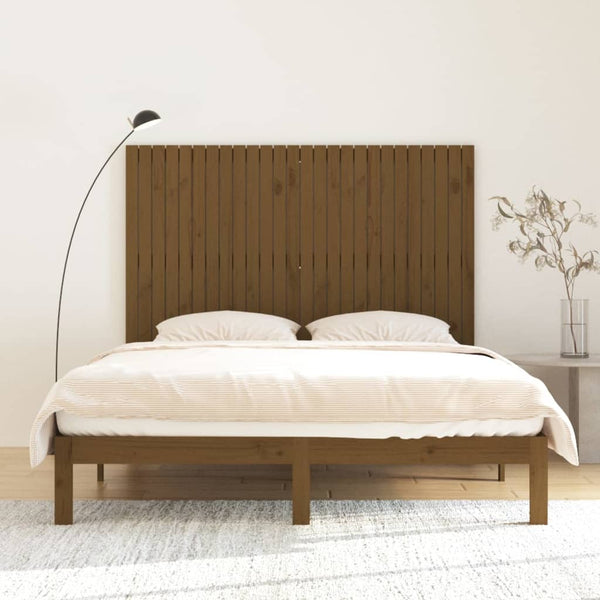 Wand Kopfteil Honigbraun 166cm Massivholz