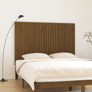 Wand Kopfteil Honigbraun 166cm Massivholz