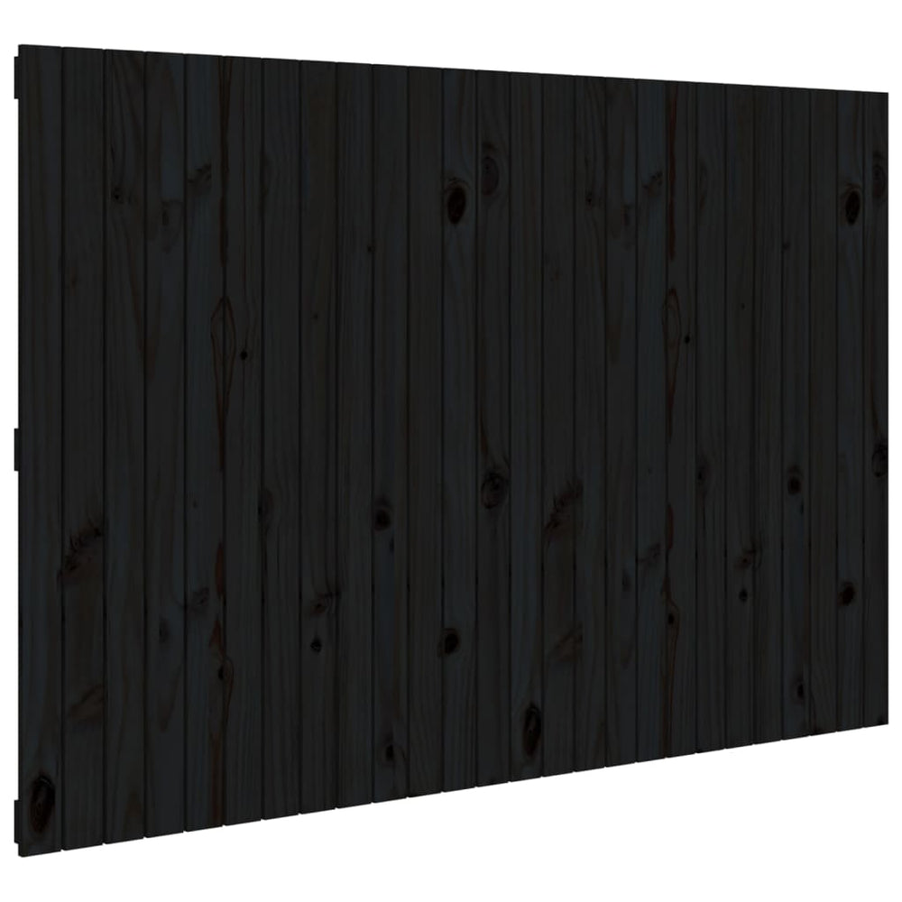vidaXL Wall Headboard Black 166x3x110 cm Solid Pine Wood