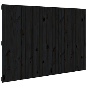 Schwarzes Wand-Kopfteil 166cm Kiefer Massivholz