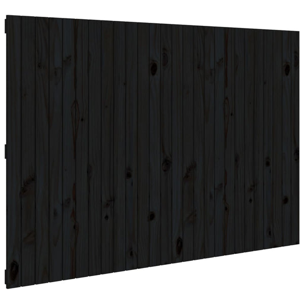 Schwarzes Wand-Kopfteil 166cm Kiefer Massivholz