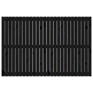 Schwarzes Wand-Kopfteil 166cm Kiefer Massivholz
