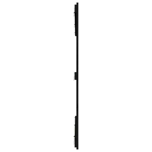 Schwarzes Wand-Kopfteil 166cm Kiefer Massivholz