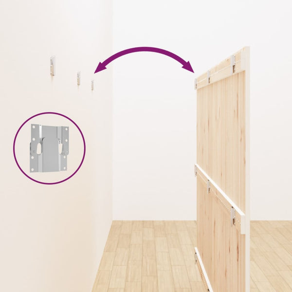 Wand Kopfteil Weiß 185cm Massivholz