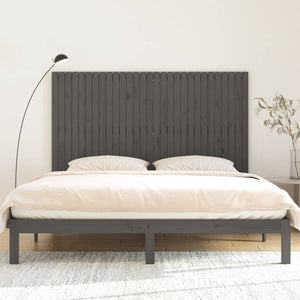 Graues Wand-Kopfteil 185 cm Kiefer Massivholz