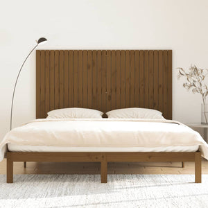 vidaXL Tête de lit murale marron miel 185x3x110 cm Bois de pin massif