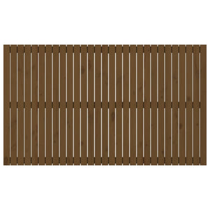 vidaXL Tête de lit murale marron miel 185x3x110 cm Bois de pin massif