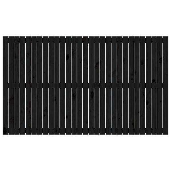 Schwarzes Wand-Kopfteil 185cm Massivholz