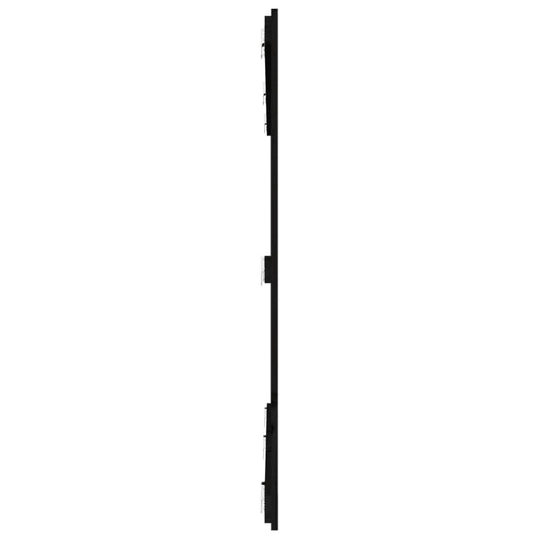 Schwarzes Wand-Kopfteil 185cm Massivholz