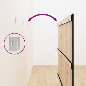 Schwarzes Wand-Kopfteil 185cm Massivholz