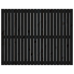 Schwarzes Wand-Kopfteil 140cm Kiefer Massivholz