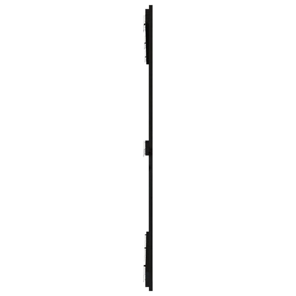 Schwarzes Wand-Kopfteil 140cm Kiefer Massivholz