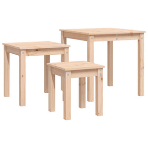Satztische 3er Set Kiefer Massivholz
