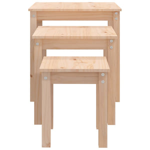 Satztische 3er Set Kiefer Massivholz