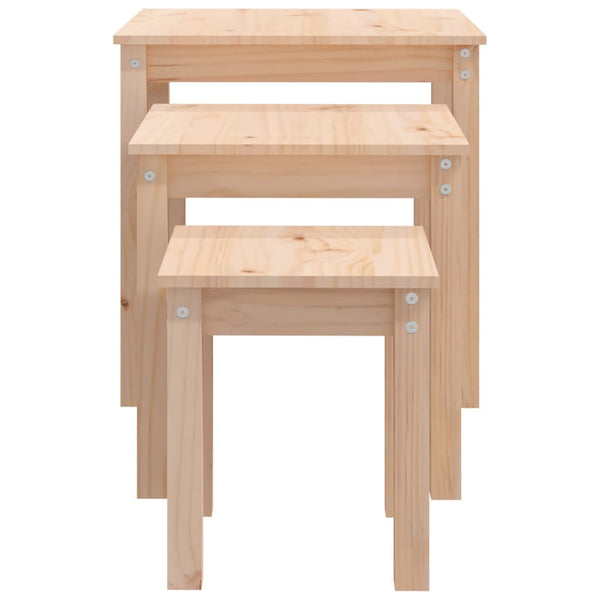 Satztische 3er Set Kiefer Massivholz