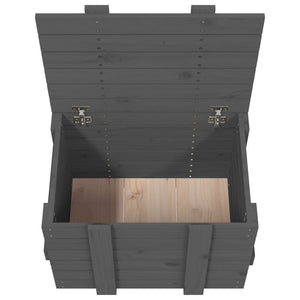Graue Kiefernholz Truhe 58x40,5x42cm