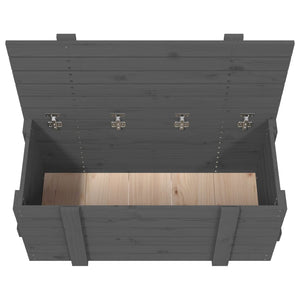 Graue Kiefernholz Truhe 91 cm