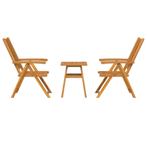Garten Essgruppe 3 pcs Braun Massivholz Akazie