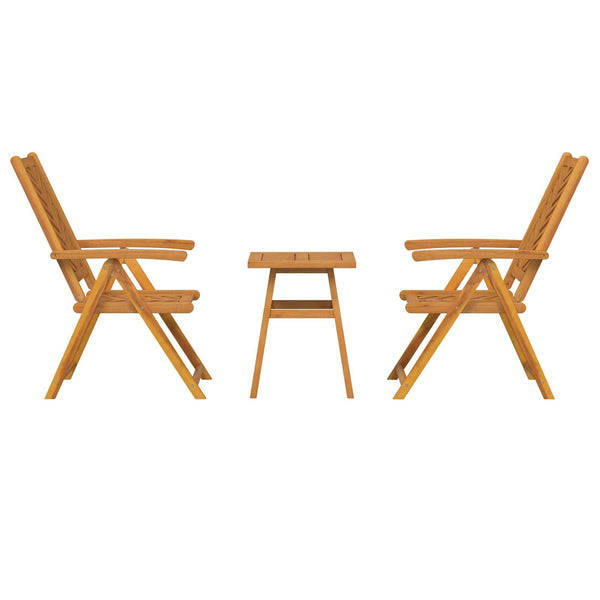 Garten Essgruppe 3 pcs Braun Massivholz Akazie