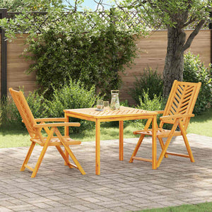 Garten Essgruppe 3 pcs Braun Massivholz Akazie