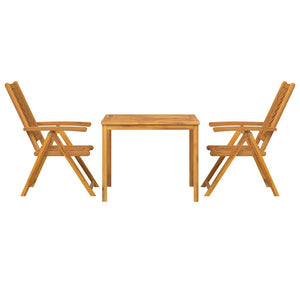 Garten Essgruppe 3 pcs Braun Massivholz Akazie