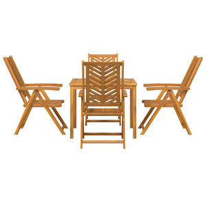 Garten Essgruppe 5 pcs Braun Massivholz Akazie