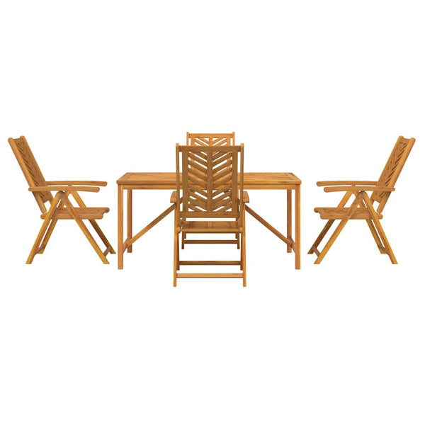 Garten Essgruppe 5 pcs Braun Massivholz Akazie