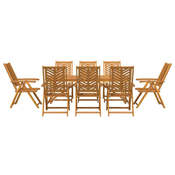 Garten Essgruppe 9 pcs Braun Massivholz Akazie