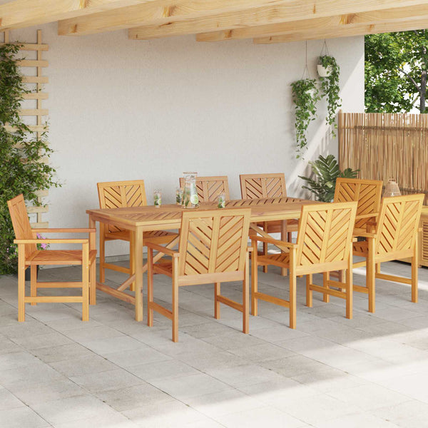 Esszimmerstuhl 8 pcs Natur 62,5 x 59 x 89 cm Massivholz Akazie
