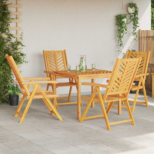 vidaXL Chaises de jardin 4 pcs Marron 57 x 72 x 109 cm Bois d'acacia massif