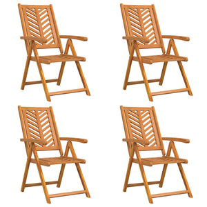 vidaXL Chaises de jardin 4 pcs Marron 57 x 72 x 109 cm Bois d'acacia massif