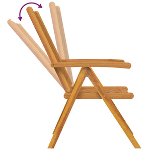 vidaXL Chaises de jardin 4 pcs Marron 57 x 72 x 109 cm Bois d'acacia massif