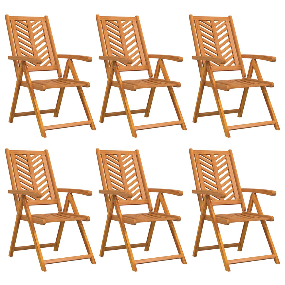 Gartenstuhl 6 pcs Braun 57 x 72 x 109 cm Massivholz Akazie