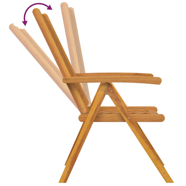 Gartenstuhl 6 pcs Braun 57 x 72 x 109 cm Massivholz Akazie