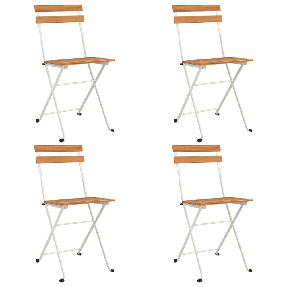 Klappbare Bistrostühle 4er Set Akazie