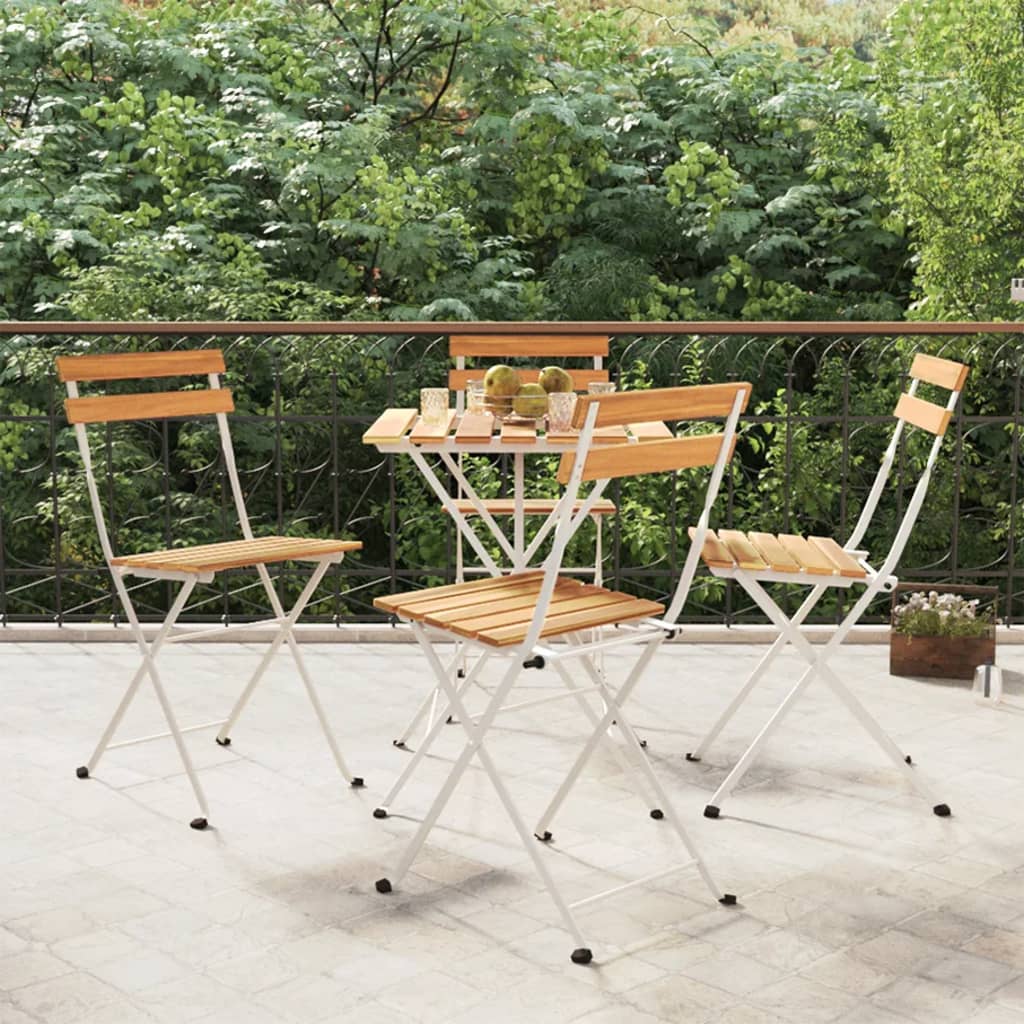 Klappbare Bistrostühle 4er Set Akazie