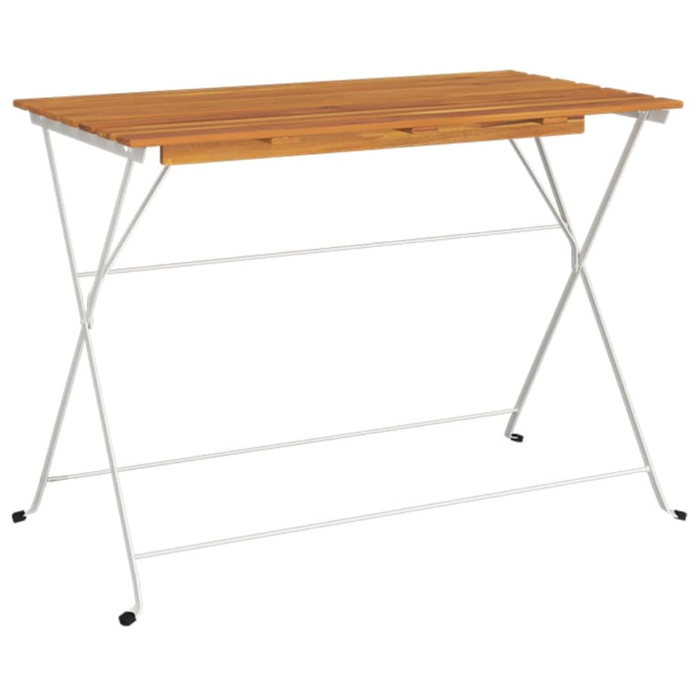 Klappbarer Bistrotisch Akazie & Stahl 100x54cm